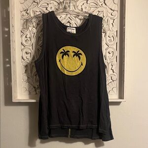 P.J. Salvage Charcoal Smiley Tee